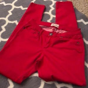 Lizard Thicket red skinny jeans